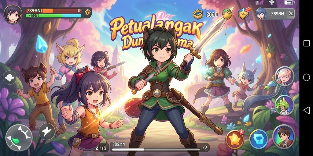 Screenshot utama 789BNI menunjukkan aksi seru dalam pertempuran Anime.