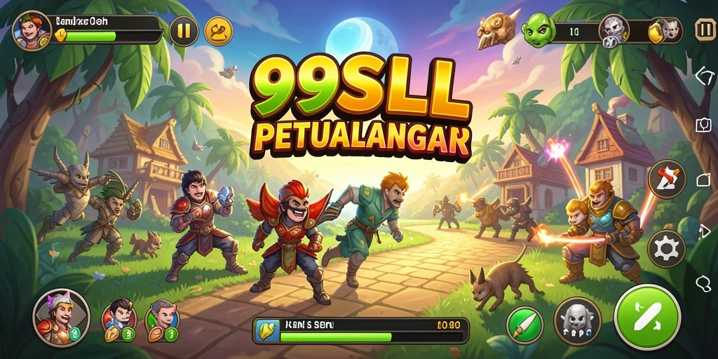 Tampilan gameplay seru dari game arcade 99SLL.
