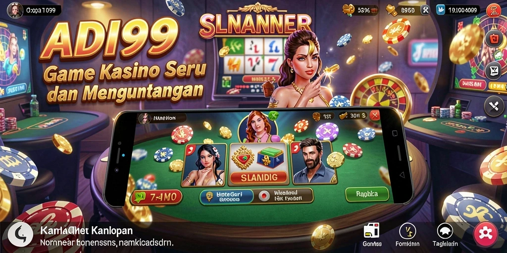 Tampilan screenshot ADI99 menunjukkan gameplay Kasino yang menarik dan interaktif.