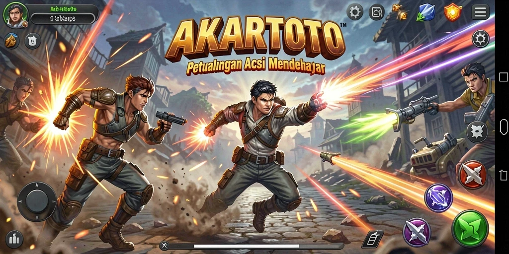 Tampilan gameplay AKARTOTO yang seru dan penuh aksi.