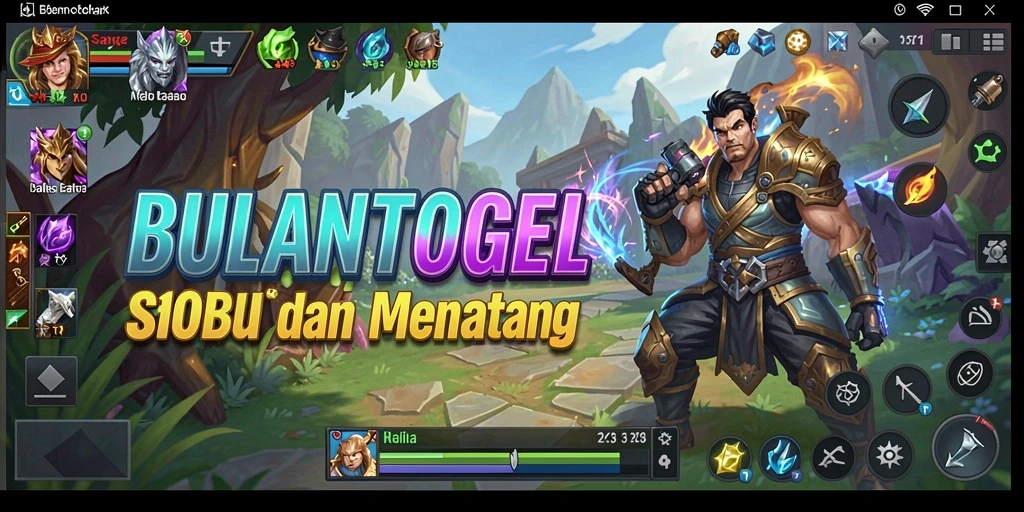 Screenshot gameplay BULANTOGEL dengan aksi pertarungan yang intens.