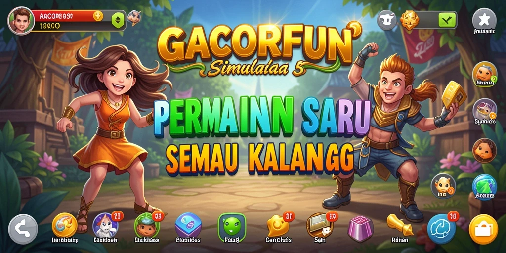 Screenshot GACORFUN menampilkan gameplay simulasi yang menarik.