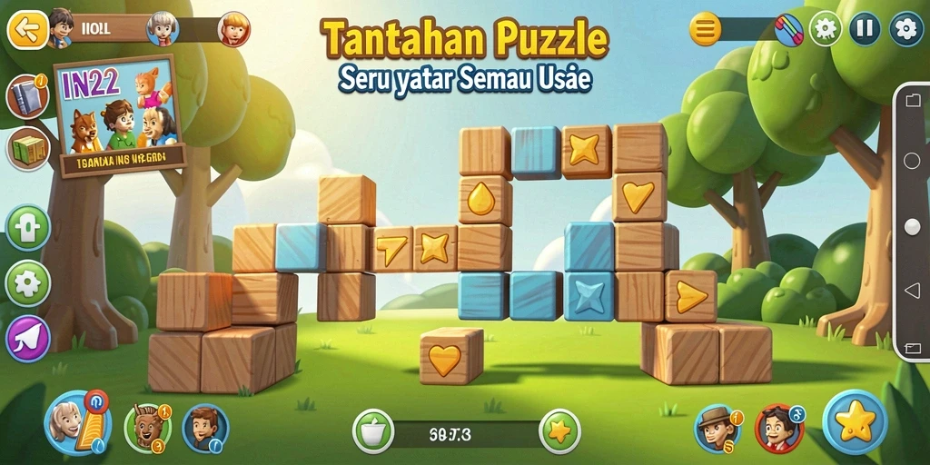 Tampilan gameplay menarik dari aplikasi Puzzle IN22.