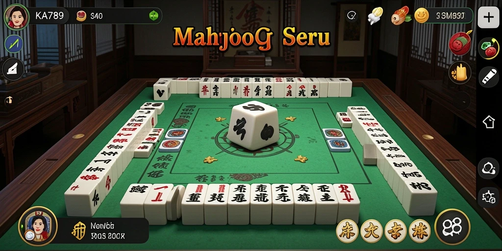 Tampilan gameplay menarik dari KA789 dengan ubin Mahjong.