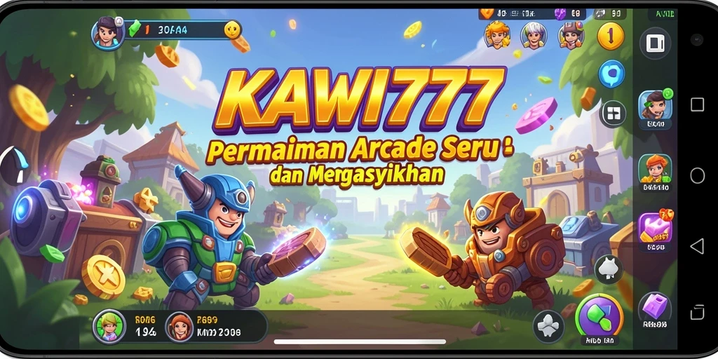 Tangkapan layar gameplay KAWI777 menampilkan aksi seru dalam permainan arcade.