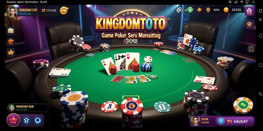 Gameplay seru Poker di KINGDOMTOTO dengan fitur menantang.