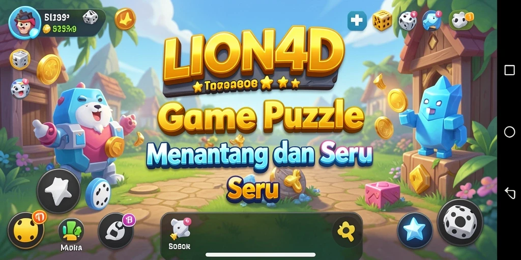 Tampilan gameplay <strong>LION4D</strong> saat menyelesaikan puzzle yang menyenangkan.