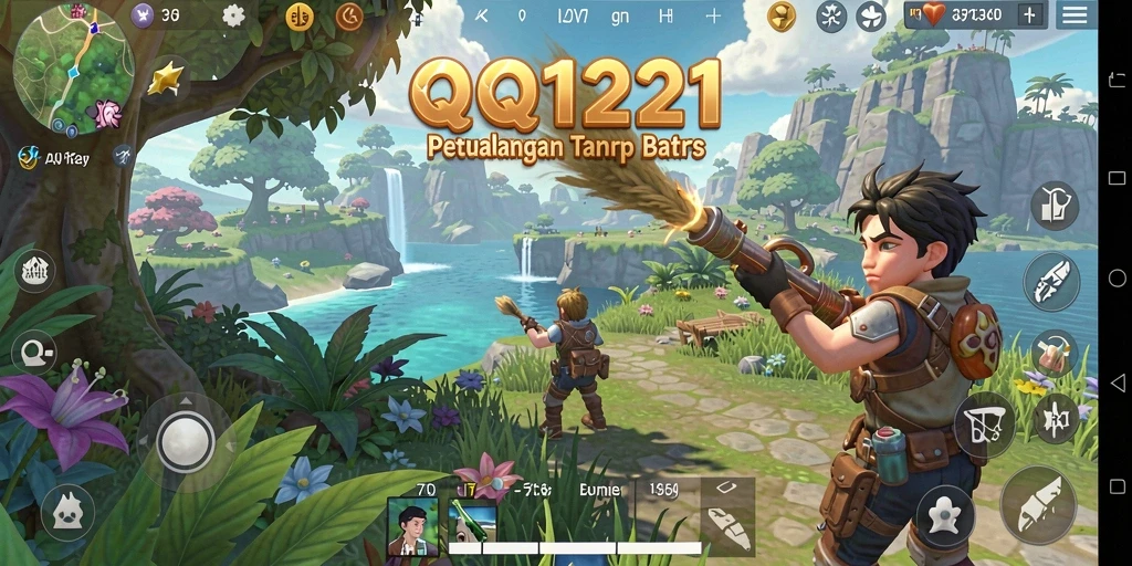 Screenshot menampilkan eksplorasi dunia terbuka QQ1221 yang menakjubkan.