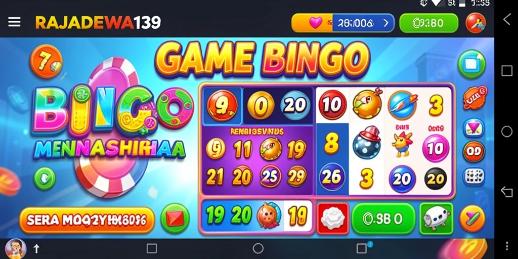 Tampilan Gameplay menarik dari RAJADEWA138 saat bermain Bingo.