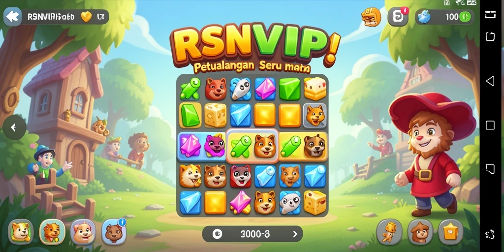 Tampilan gameplay RSNVIP yang seru dan penuh warna
