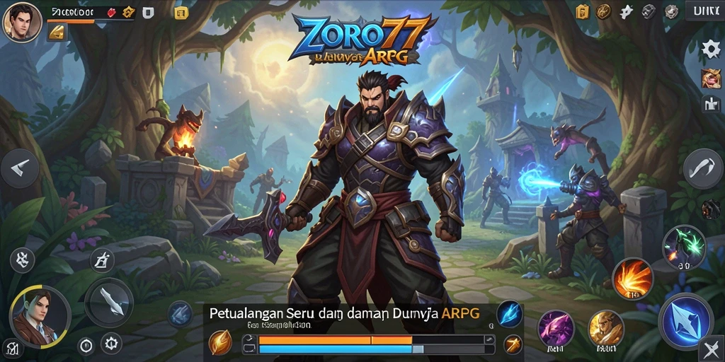Tampilan gameplay seru di dunia ARPG ZORO77 dengan aksi yang mendebarkan.